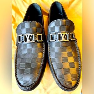 Luis Vuitton Damier Infini Hockenheim Loafers